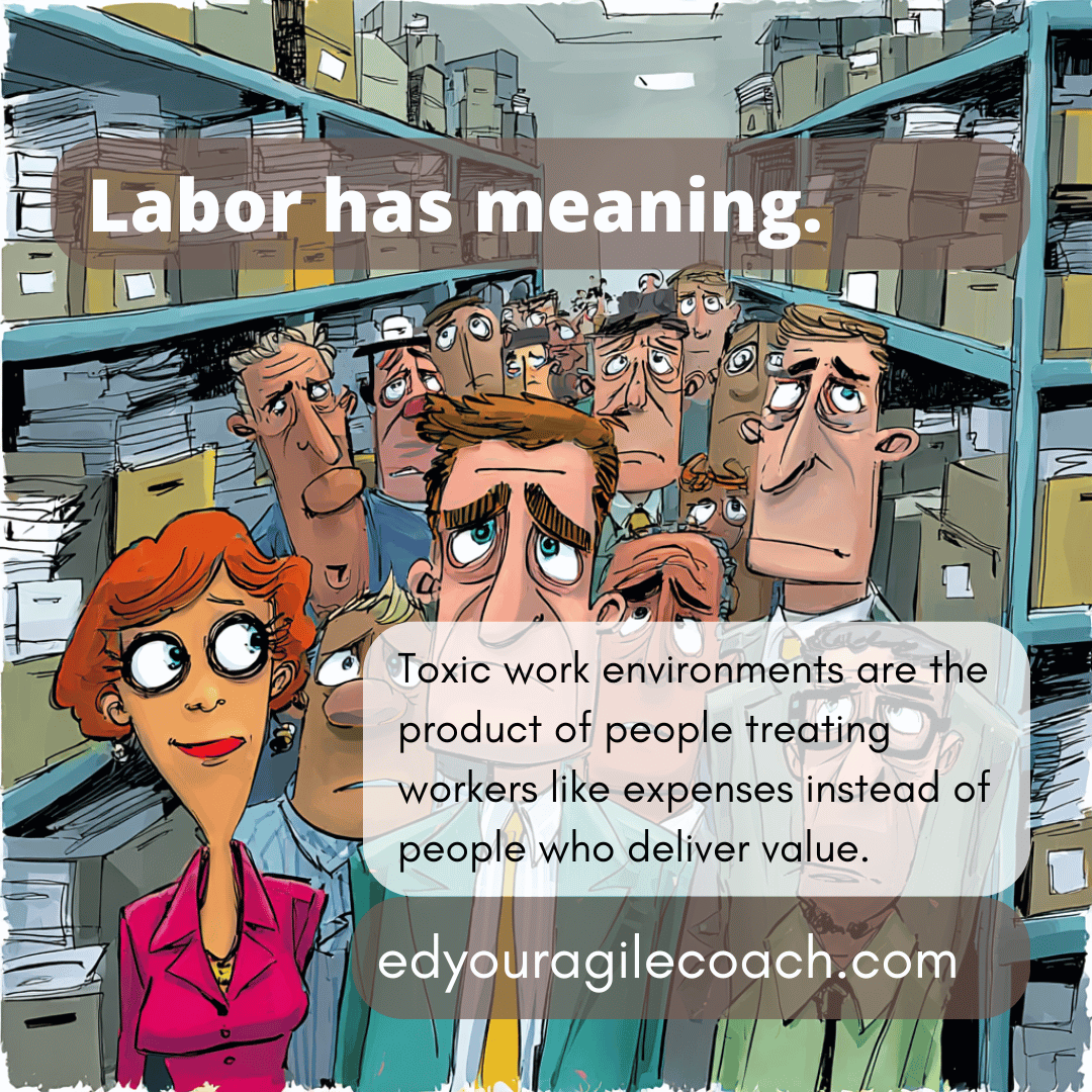 Workers cooped up in a warehouse filled with files.