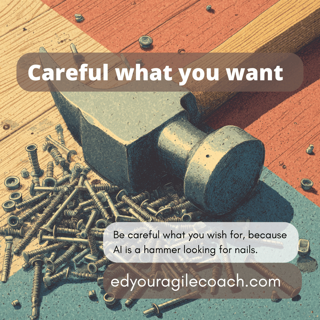 A hammer and a pile of broken screws.