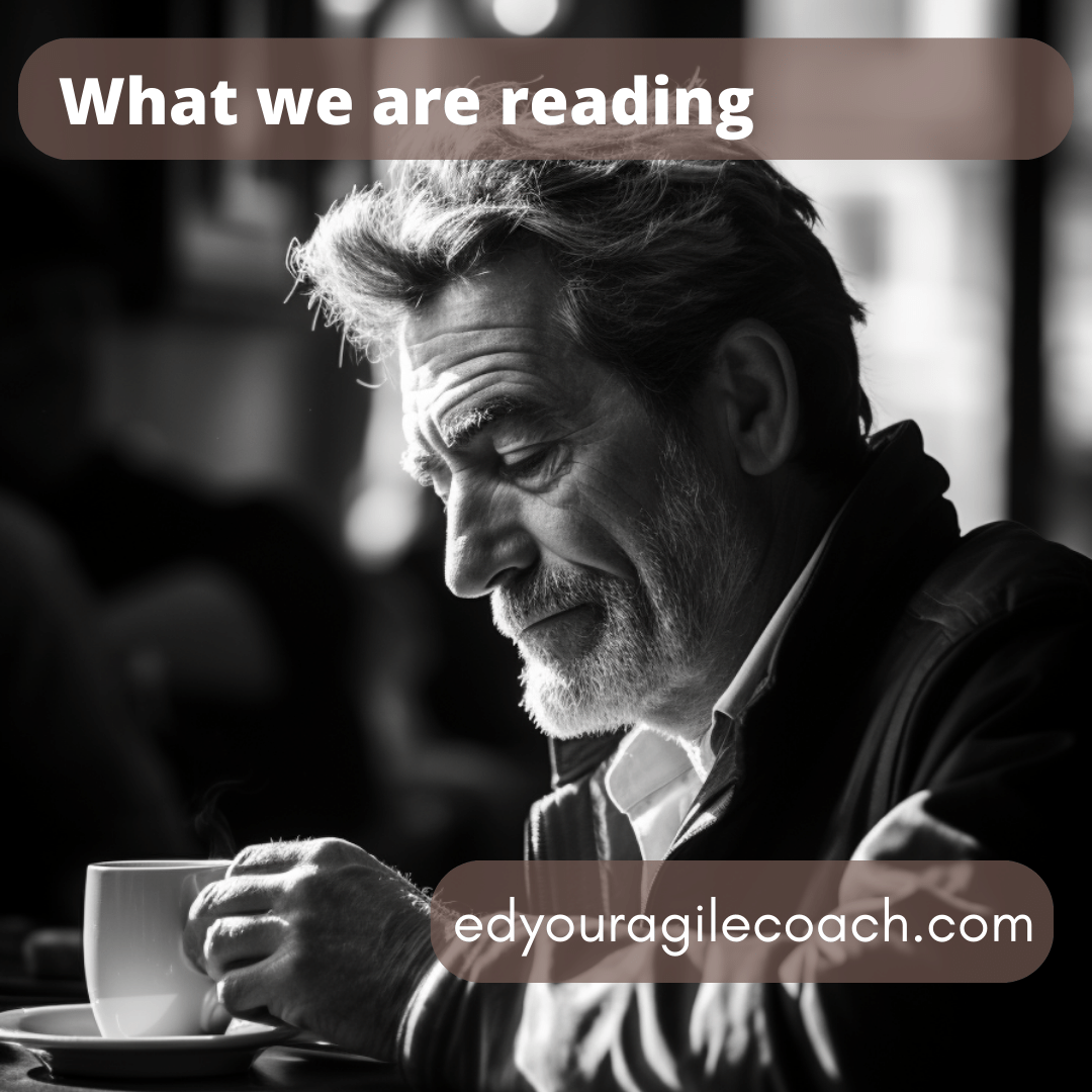 Black and White image of a middle aged man drinking coffee.